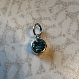 NEW! Grace & Heart Blue Topaz CZ Dec Birthstone Charm